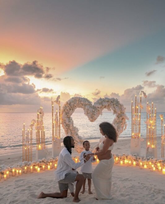 Propose in Maldives